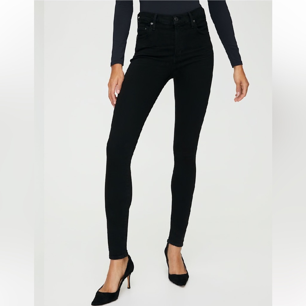 Citizens of Humanity Rocket High‑Rise Skinny Jeans – Black Stretch | Size 24